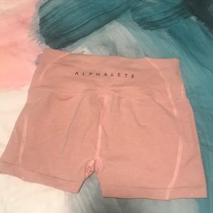 Pink Alphalete revival shorts